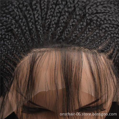 MYZYR Private Label Synthetic Wig,braided Box Braids Synthetic Lace Front Wig Synthetic Lace Front Wigsynthetic Wig Vendor Long